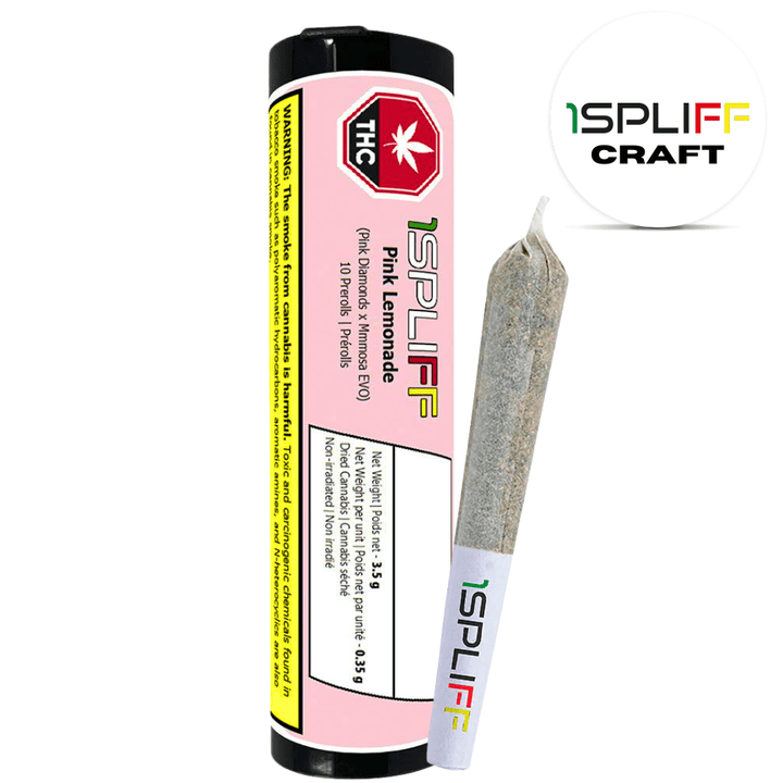 1Spliff - Pink Lemonade Pre-rolls 10x0.35g Morden Vape SuperStore and Cannabis Manitoba Canada