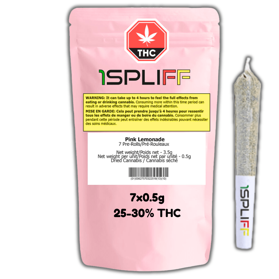 1Spliff - Pink Lemonade Pre-rolls 7x0.5g 7x0.5g Morden Vape SuperStore and Cannabis Manitoba Canada