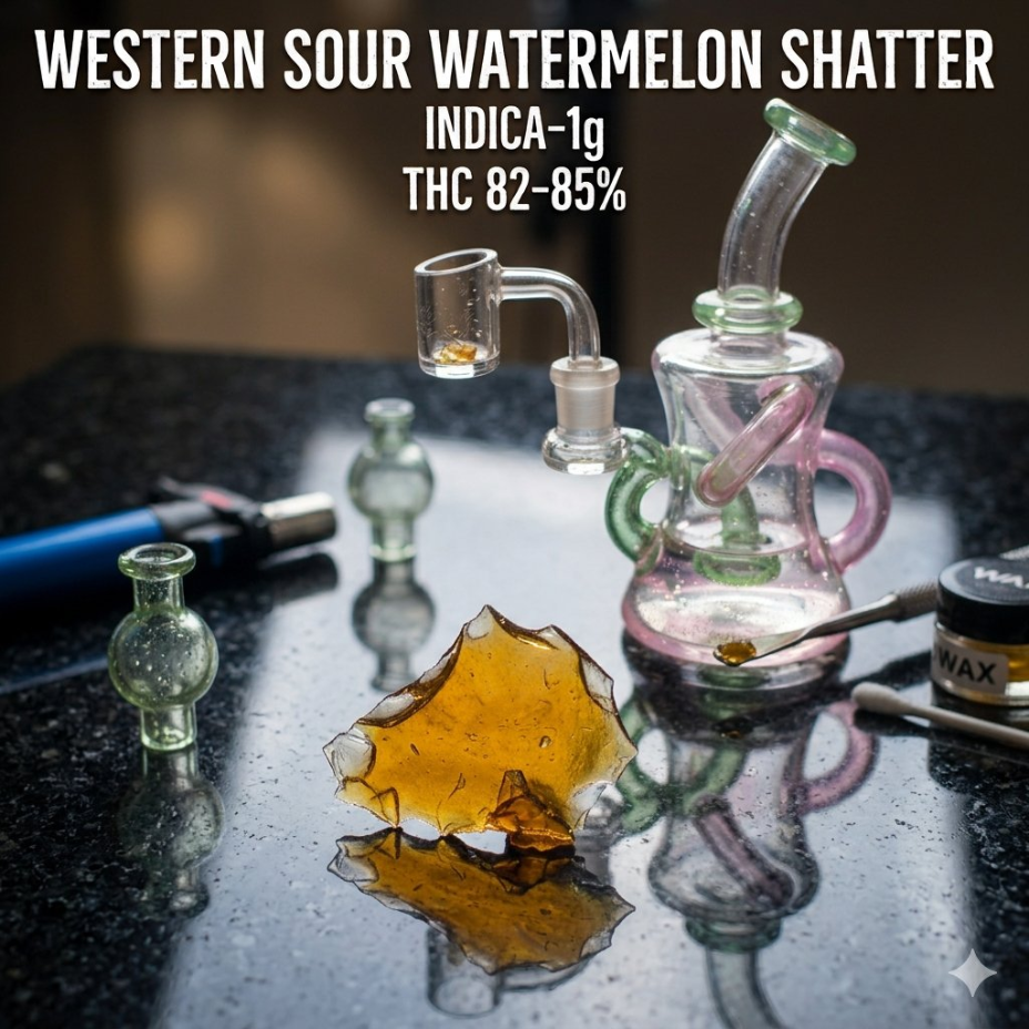 Buy Western Sour Watermelon Indica Shatter in Morden, Manitoba