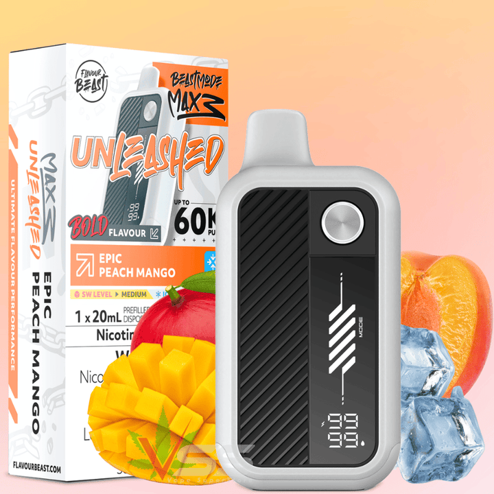 Flavour Beast Mode Max 3 60K Disposable Vape - Epic Peach Mango Ice 60000 Puffs / 20mg Morden Vape SuperStore and Cannabis Manitoba Canada