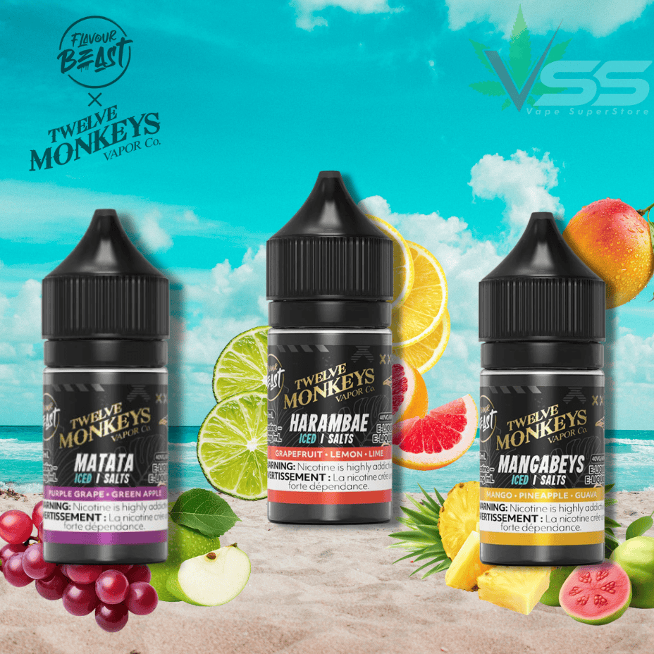 Flavour Beast x 12 Monkeys Salt E-Liquid Morden Vape SuperStore and Cannabis Manitoba Canada