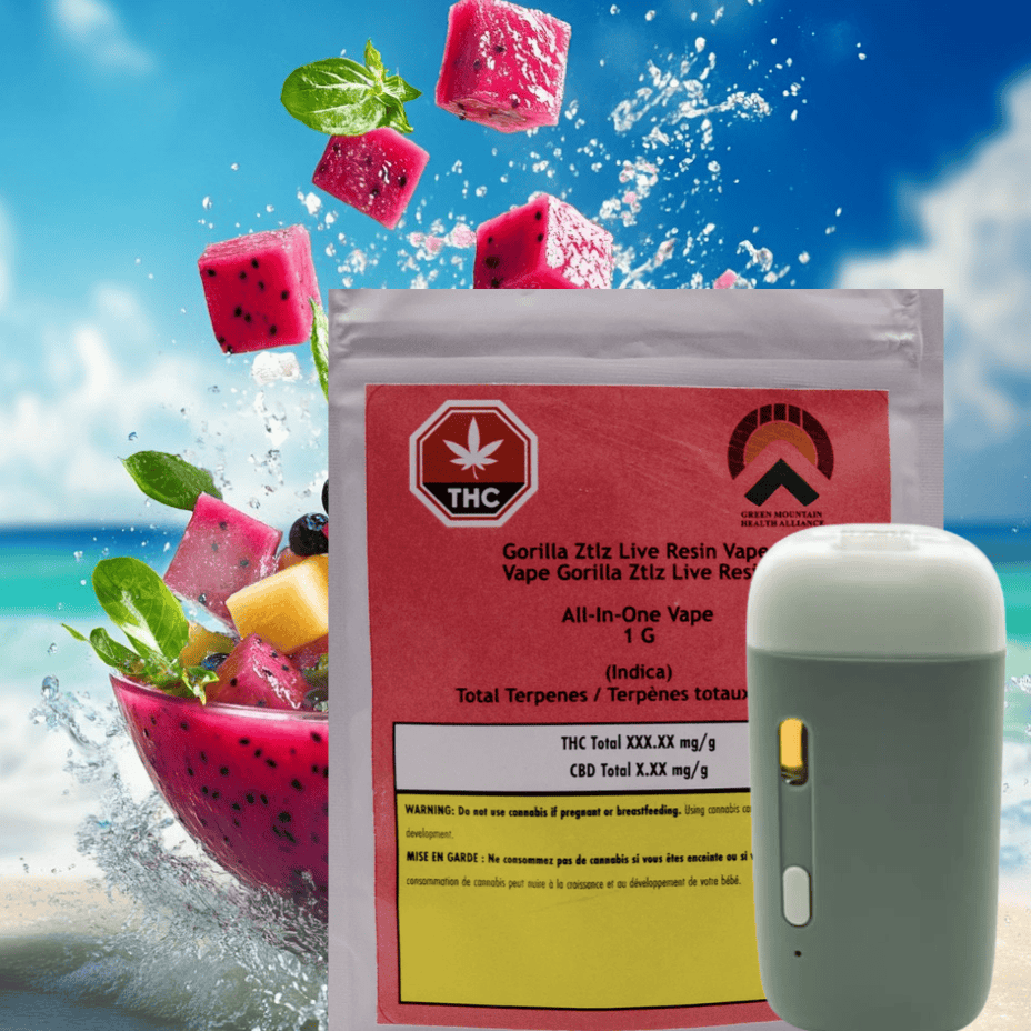 Gorilla Zkittles Live Resin Caviar Indica AIO Disposable Vape in Morden, Manitoba. 