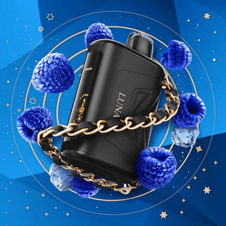 Kraze Luna Disposable Vape-Sapphire Blue Razz Ice in Manitob Canada