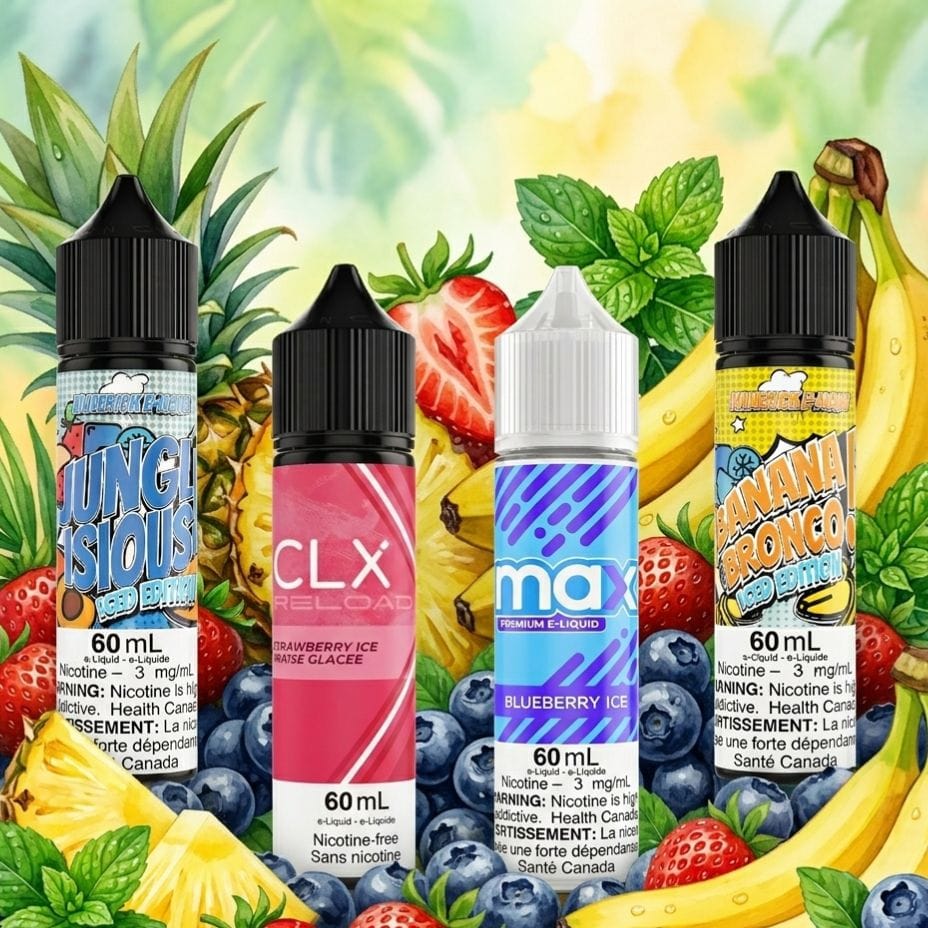 Maverick Freebase E-Liquid, Max Freebase E-Liquid and CLX Freebase E-Liquid Morden Vape SuperStore and Cannabis Morden Manitoba