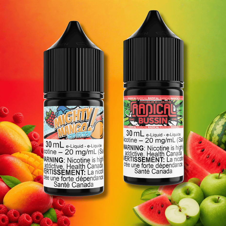 Maverick Mighty Mango Iced / Radical Bussin Salt Nic E-Liquid Morden Vape SuperStore and Cannabis Manitoba Canada