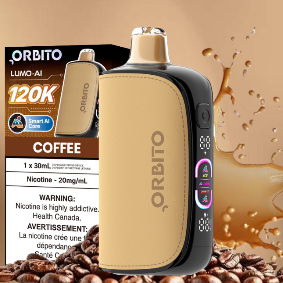 Orbito Lumo-AI 120K Disposable Vape-Coffee 120000 / 20mg Morden Vape SuperStore and Cannabis Manitoba Canada