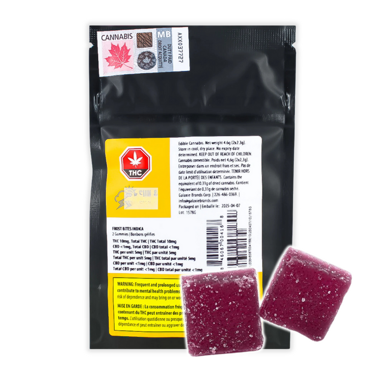 Sun & Clouds Frost Bites Indica Gummies 2x5mg