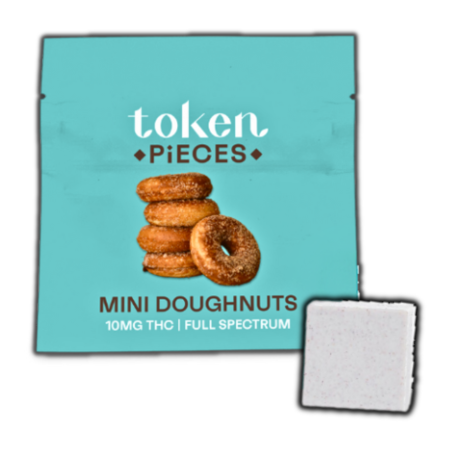 Token Pieces Mini Doughnuts Chocolate Edible 1x10mg
