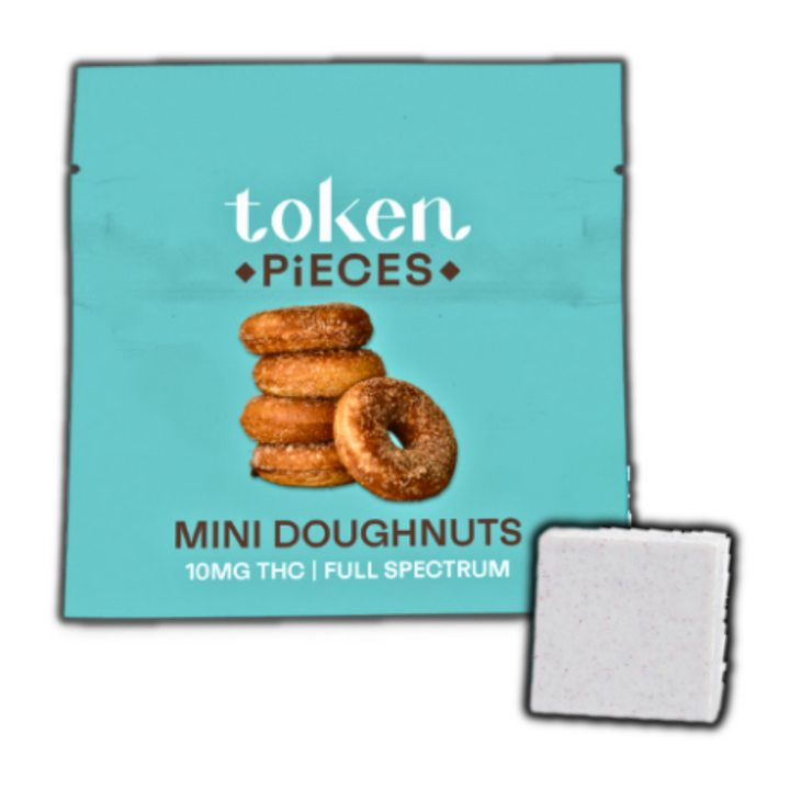 Token Pieces Mini Doughnuts Chocolate Edible 1x10mg