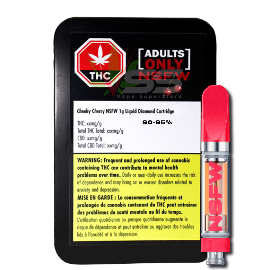 Adults Only - Cheeky Cherry NSFW Liquid Diamonds Cartridge Morden Vape SuperStore and Cannabis Manitoba Canada