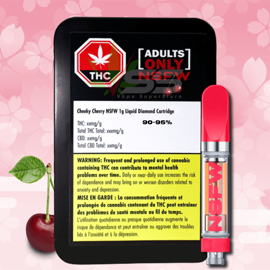 Adults Only - Cheeky Cherry NSFW Liquid Diamonds Cartridge Morden Vape SuperStore and Cannabis Manitoba Canada