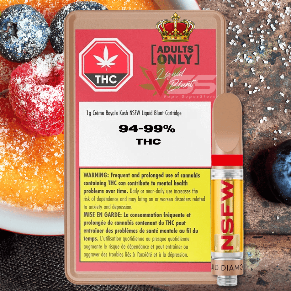 Adults Only - Crème Royale Kush Liquid Blunt Diamond Cartridge - 1g Morden Vape SuperStore and Cannabis Manitoba Canada