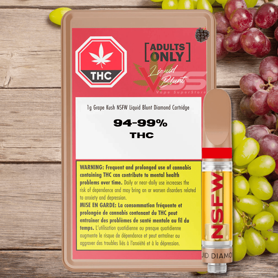Adults Only - Grape Kush Liquid Blunt Diamond Cartridge - 1g Morden Vape SuperStore and Cannabis Manitoba Canada