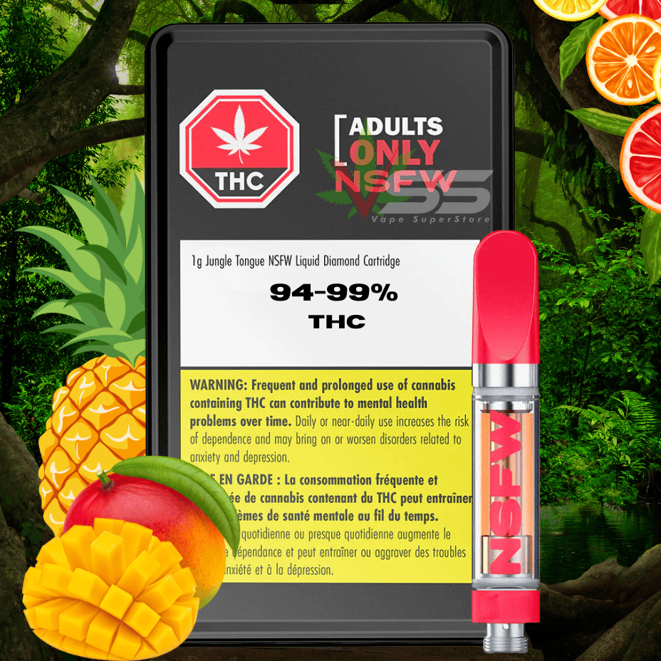Adults Only - Jungle Tongue NSFW Liquid Diamond Cartridge - 1g Morden Vape SuperStore and Cannabis Manitoba Canada