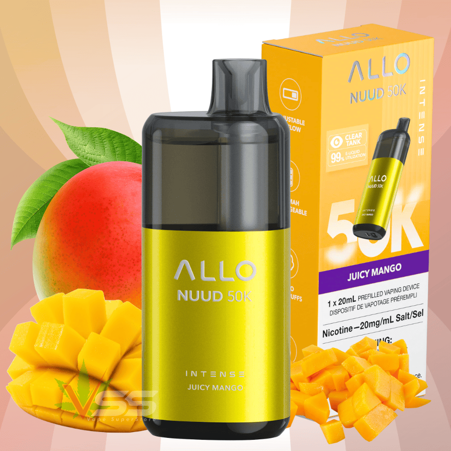ALLO Nuud 50K Disposable Vape - Juicy Mango Morden Vape SuperStore and Cannabis Manitoba Canada