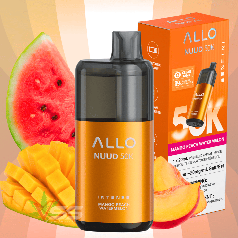 ALLO Nuud 50K Disposable Vape - Mango Peach Watermelon Morden Vape SuperStore and Cannabis Manitoba Canada
