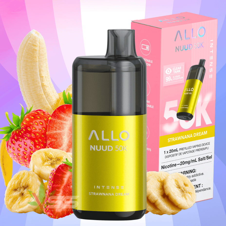 ALLO Nuud 50K Disposable Vape - Strawnana Dream in Manitoba - Morden Vape SuperStore & Cannabis ALLO Nuud 50K Disposable Vape - Strawnana Dream in Manitoba - Morden Vape SuperStore & Cannabis