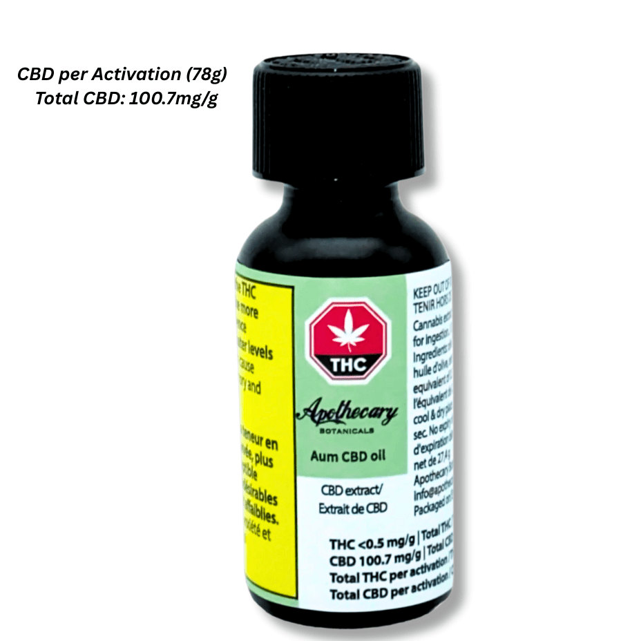 Apothecary Botanicals Aum CBD Oil - 27.6g 30mL Morden Vape SuperStore and Cannabis Manitoba Canada