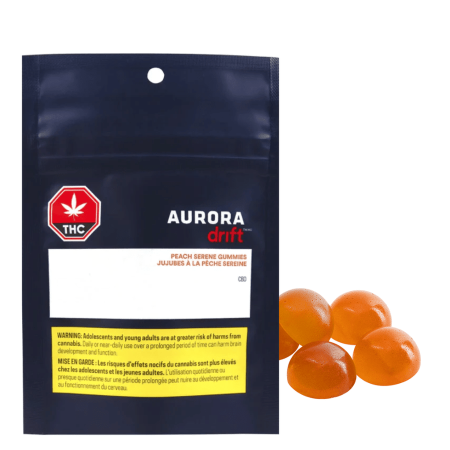 Aurora Drift Edibles Aurora Drift Peach CBD Gummies-50mg-Morden Vape & Cannabis Manitoba 