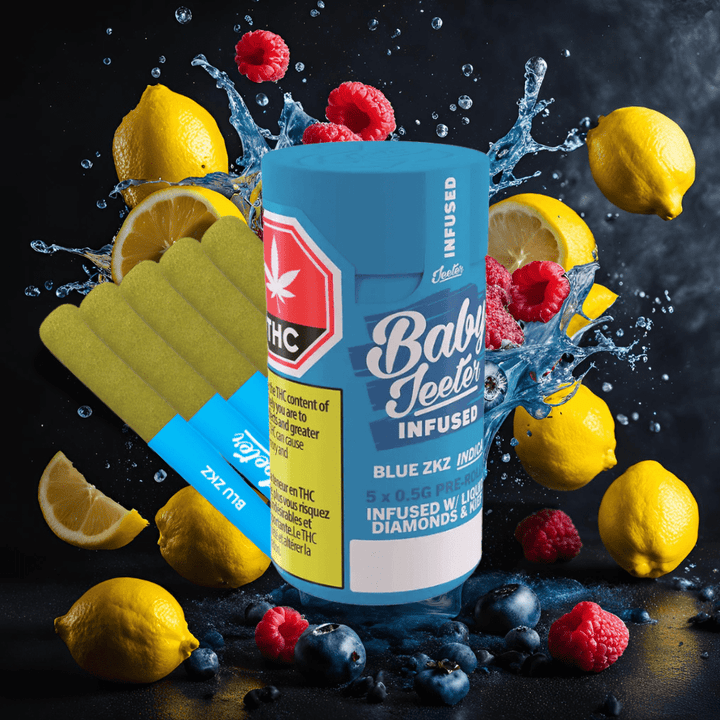 Baby Jeeter Blue ZKS Liquid Diamond Infused Pre-rolls 5x0.5g 5x0.5g Morden Vape SuperStore and Cannabis Manitoba Canada