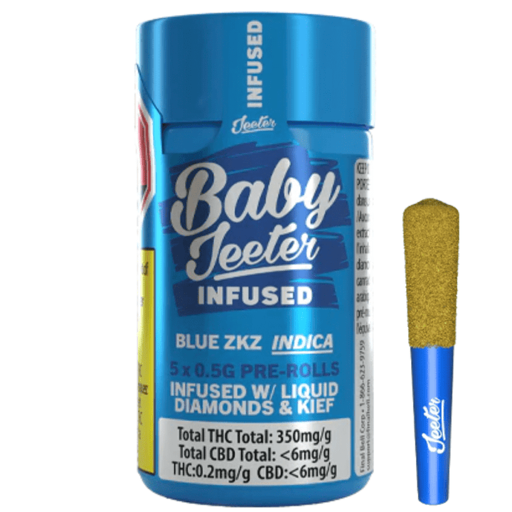 Baby Jeeter Blue ZKS Liquid Diamond Infused Pre-rolls 5x0.5g 5x0.5g Morden Vape SuperStore and Cannabis Manitoba Canada