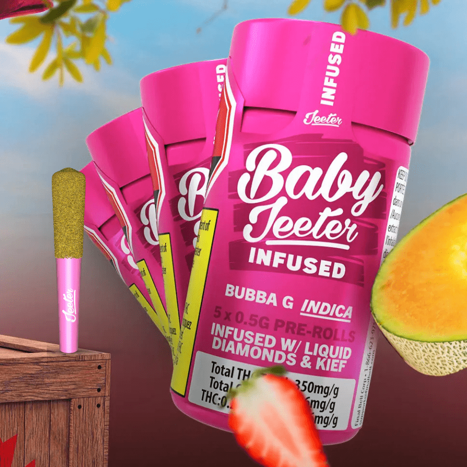 Baby Jeeter Bubba G Liquid Diamond Infused Pre-rolls 5x0.5g 5x0.5g Morden Vape SuperStore and Cannabis Manitoba Canada