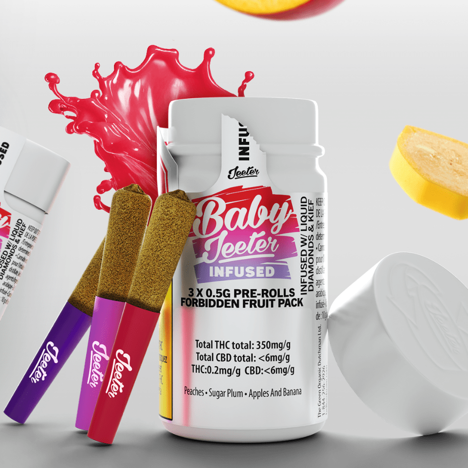 Baby Jeeter Forbidden Fruit Infused Pre-rolls 3x0.5g 3x0.5g Morden Vape SuperStore and Cannabis Manitoba Canada