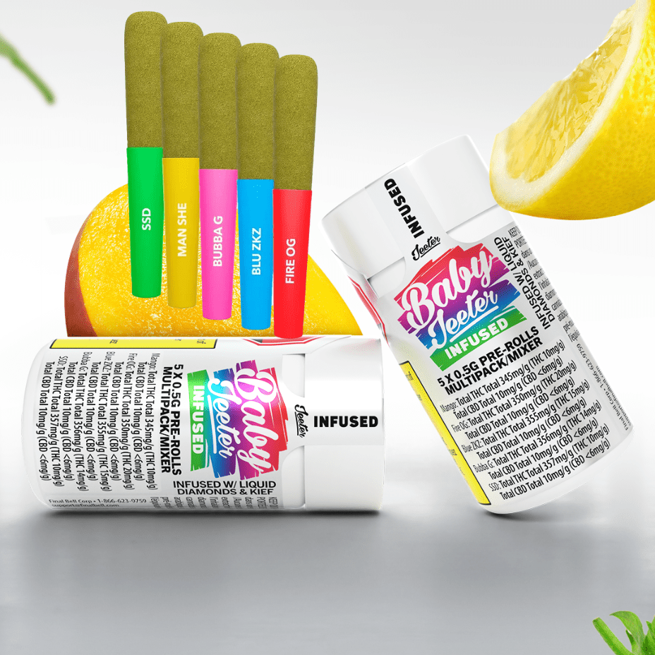 Baby Jeeter Infused Multipack Pre-rolls 5x0.5g 5x0.5g Morden Vape SuperStore and Cannabis Manitoba Canada