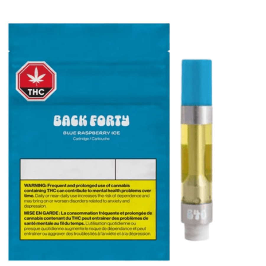 Back Forty 510 Cartridges 1g Back Forty Blue Raspberry Ice Cart-1g-Morden Vape & Cannabis MB, Canada