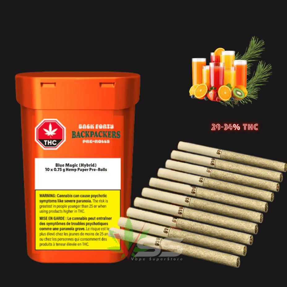 Back Forty Backpackers Pre-rolls Blue Magic - 10x0.75g Morden Vape SuperStore and Cannabis Manitoba Canada