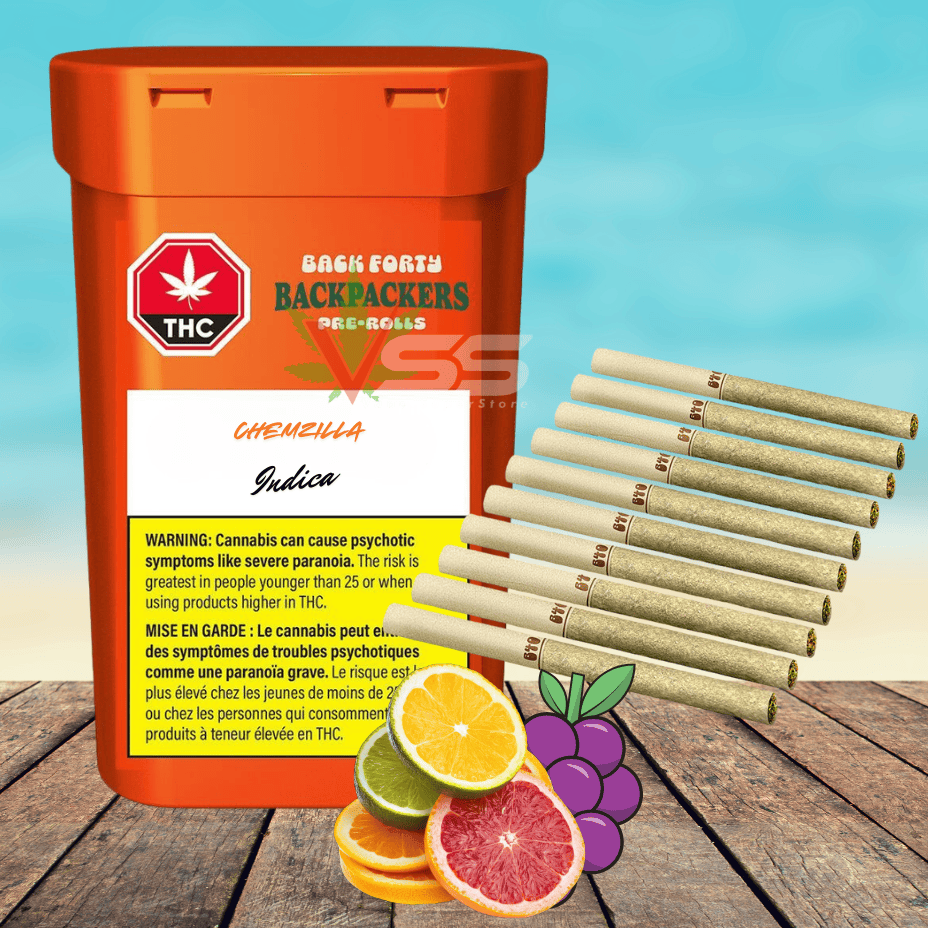 Back Forty Backpackers Pre-rolls - Chemzilla 10x0.75g Morden Vape SuperStore and Cannabis Manitoba Canada