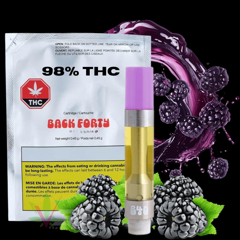 Back Forty Blackberry Breath Liquid Diamonds Indica 510 Cart - 0.95g Morden Vape SuperStore and Cannabis Manitoba Canada
