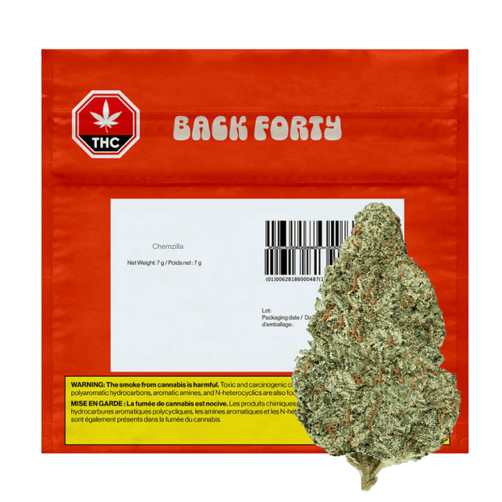 Back Forty Chemzilla Indica Flower - 7g Morden Vape SuperStore and Cannabis Manitoba Canada