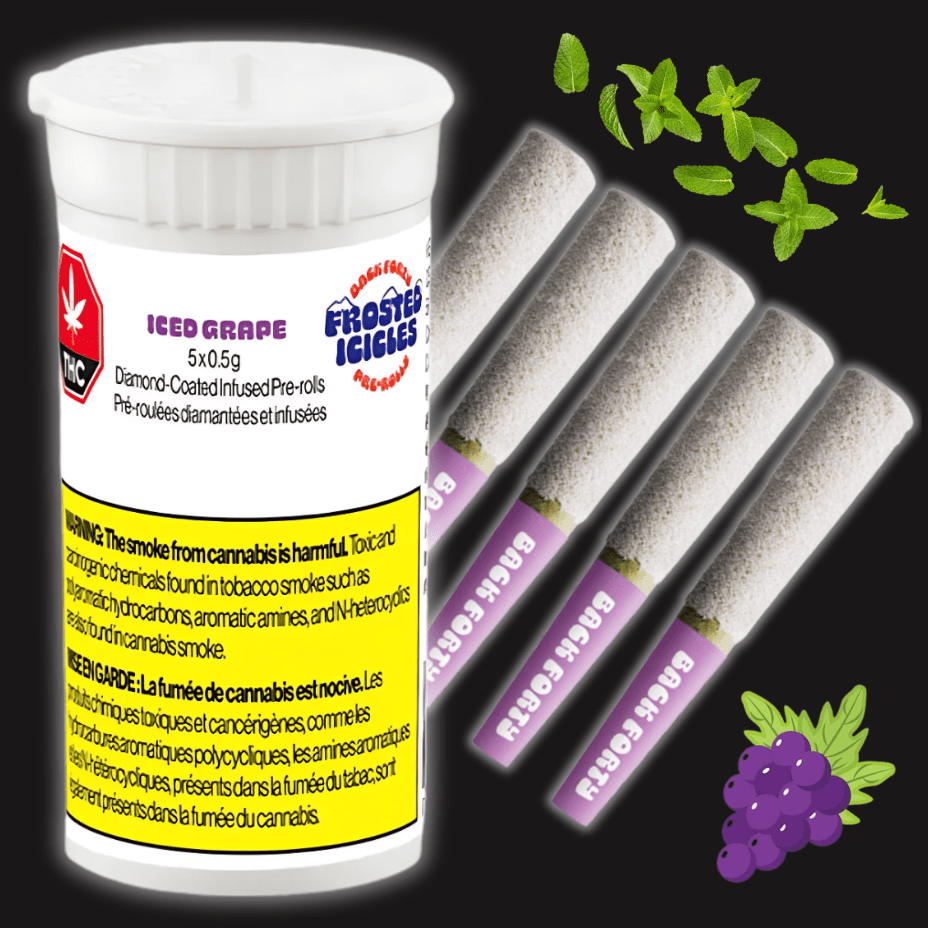 Back Forty Frosted Icicles Grape Infused Pre-Rolls-5x0.5g Morden Vape SuperStore and Cannabis Manitoba Canada