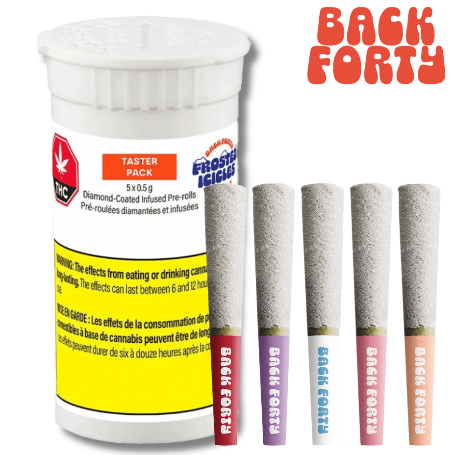 Back Forty Frosted Icicles Infused Taster Pack Pre-rolls 5x0.5g Morden Vape SuperStore and Cannabis Manitoba Canada