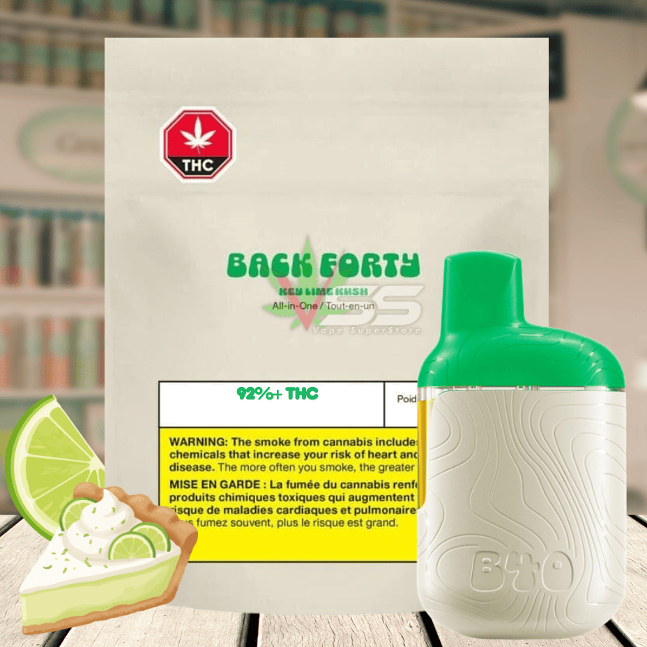 Back Forty Key Lime Kush AIO Disposable Vape - 0.95g Morden Vape SuperStore and Cannabis Manitoba Canada