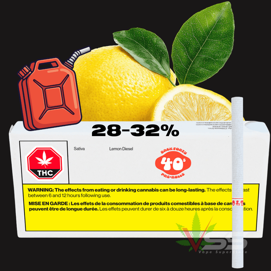 Back Forty - Lemon Diesel Sativa Pre-rolls 10x0.35g Morden Vape SuperStore and Cannabis Manitoba Canada