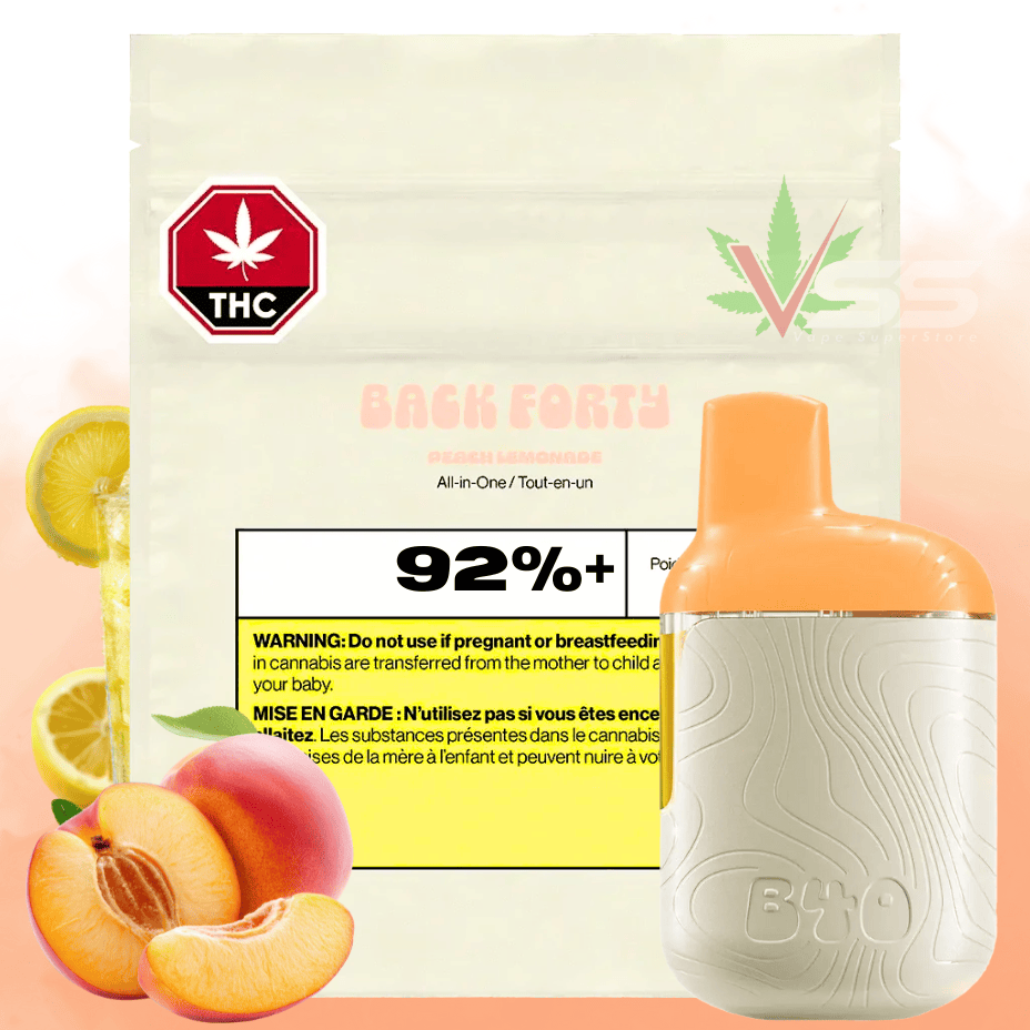 Back Forty Peach Lemonade All-in-One Vape - 0.95g Morden Vape SuperStore and Cannabis Manitoba Canada