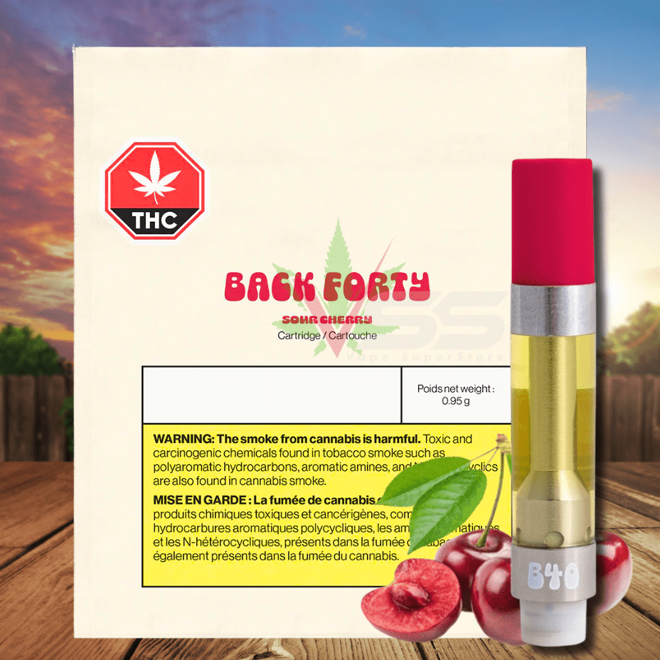 Back Forty Sour Cherry Vape Cartridge - 0.95g Morden Vape SuperStore and Cannabis Manitoba Canada