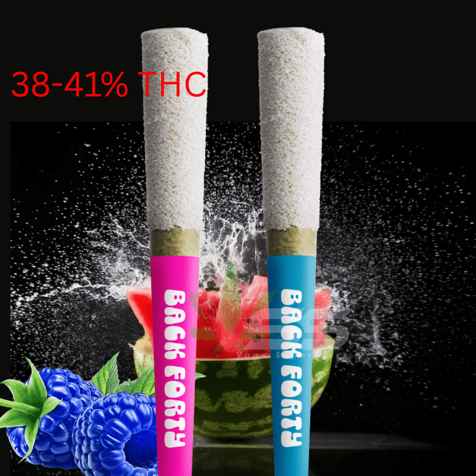 Back Forty Watermelon & Blue Razz Frosted Icicles Pre-rolls 2x1g 2x1.0g Morden Vape SuperStore and Cannabis Manitoba Canada