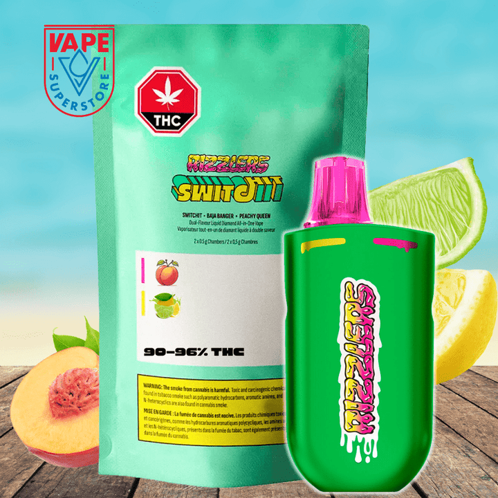 Baja Banger + Peachy Queen Diamonds Disposable - 1g Morden Vape SuperStore and Cannabis Manitoba Canada