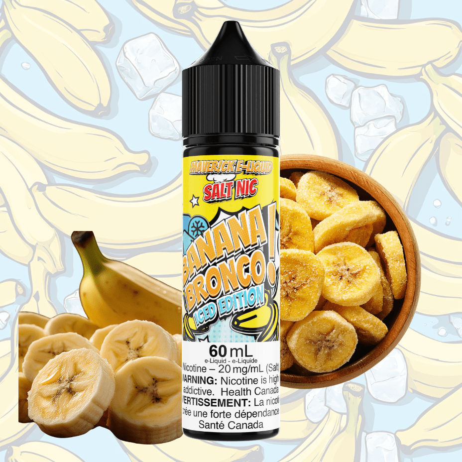 Banana Bronco Iced Salt by Maverick E-Liquid-60mL Morden Vape SuperStore and Cannabis Manitoba Canada