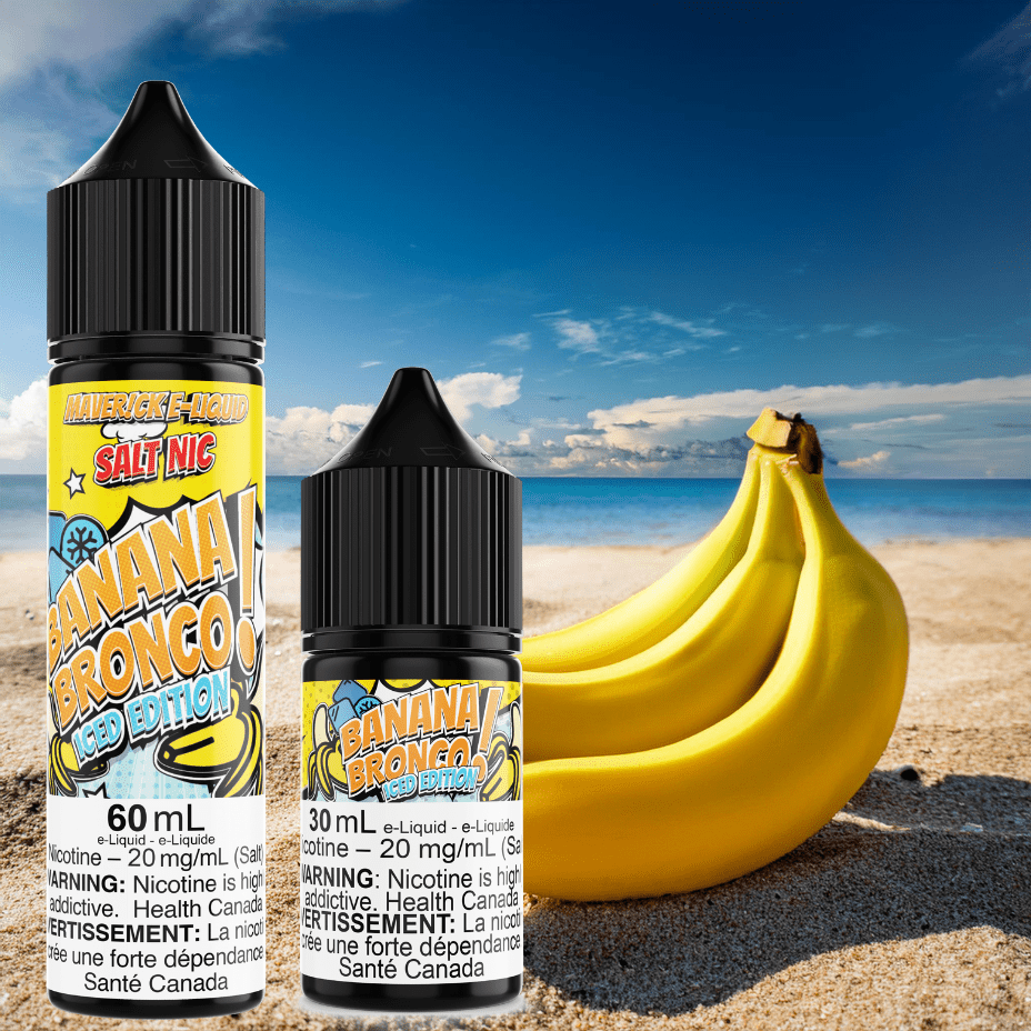 Banana Bronco Iced Salt by Maverick E-Liquid Steinbach Vape SuperStore and Bong Shop Manitoba Canada