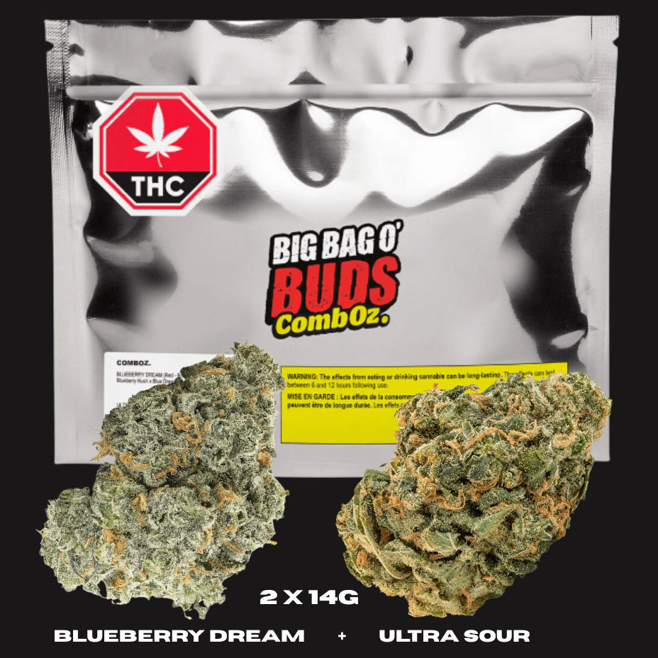 Big Bag O' Buds CombOz - Ultra Sour + Blueberry Dream - 2x14g Morden Vape SuperStore and Cannabis Manitoba Canada
