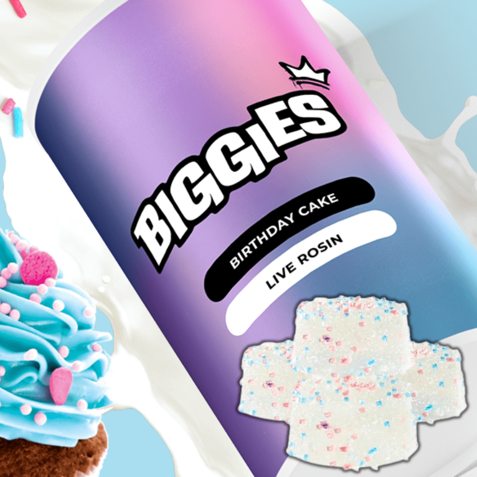 Biggies Birthday Cake Live Rosin Gummies 4x2.5mg Morden Vape SuperStore and Cannabis Manitoba Canada