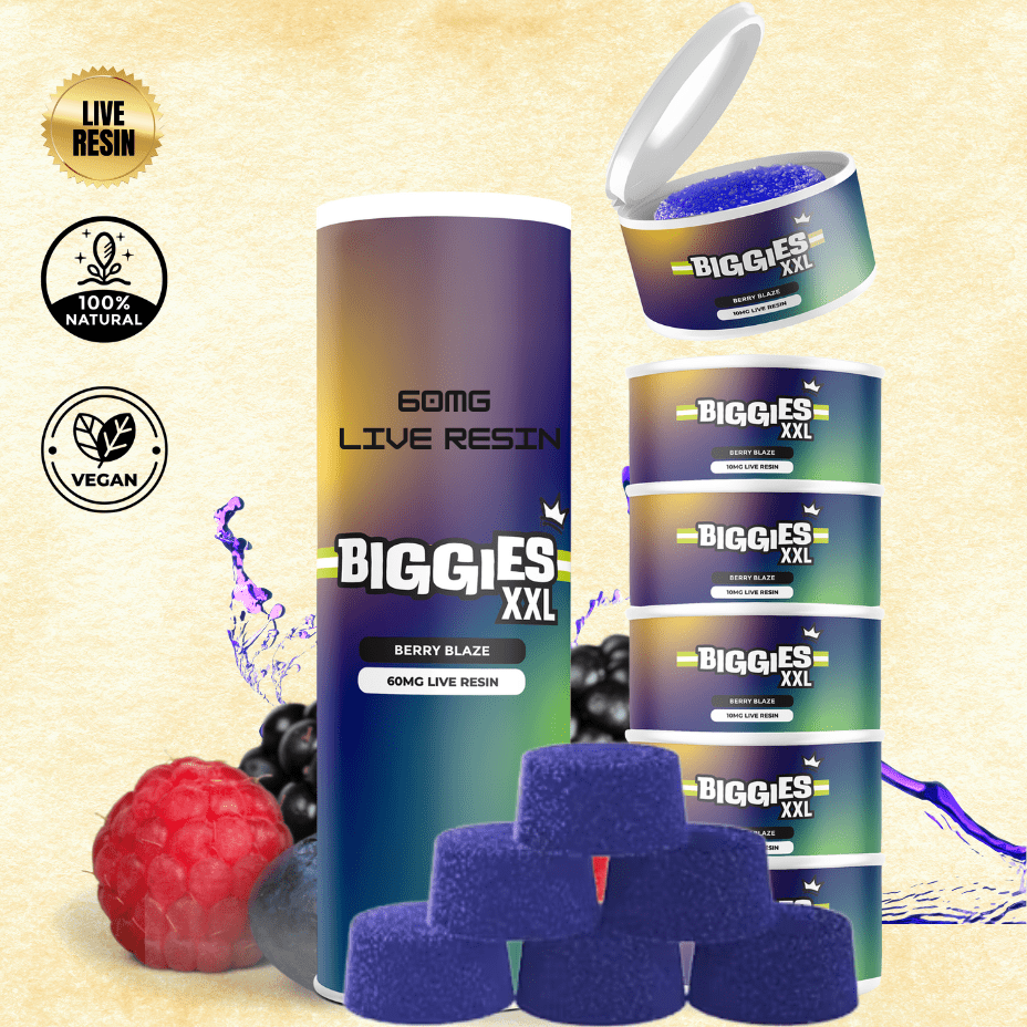 Biggies XXL Berry Blaze Live Resin Gummies - 6x10mg Morden Vape SuperStore and Cannabis Manitoba Canada