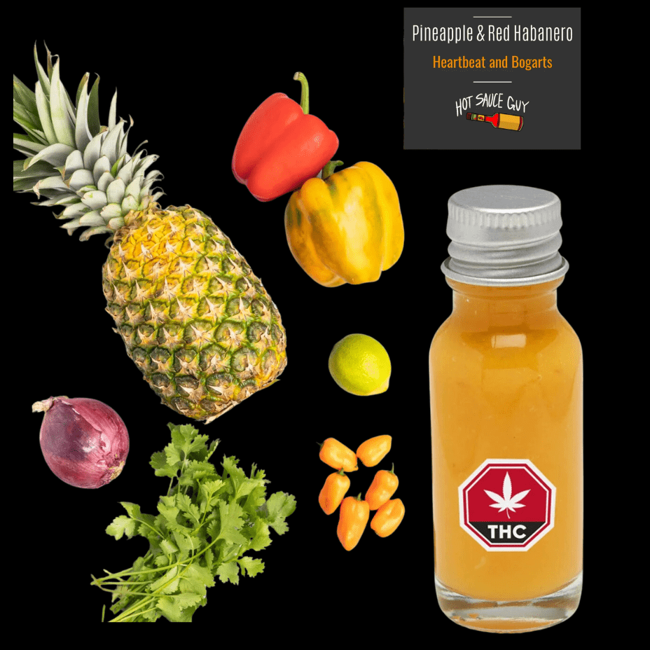 Bogarts Kitchen x Heartbeat Edibles Pineapple Habenero THC Hot Sauce by Heart Beat-Morden Vape SuperStore & Cannabis MB, Canada