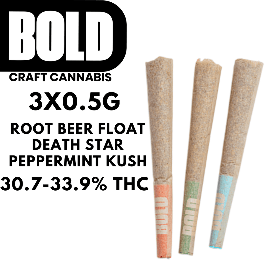 Bold Sampler Pack Craft Indica Pre-Rolls-3x0.5g-Morden Cannabis