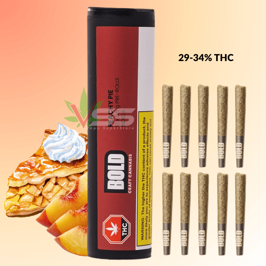 Bold Growth Peachy Pie Craft Indica Pre-rolls - 10x0.5g Morden Vape SuperStore and Cannabis Manitoba Canada