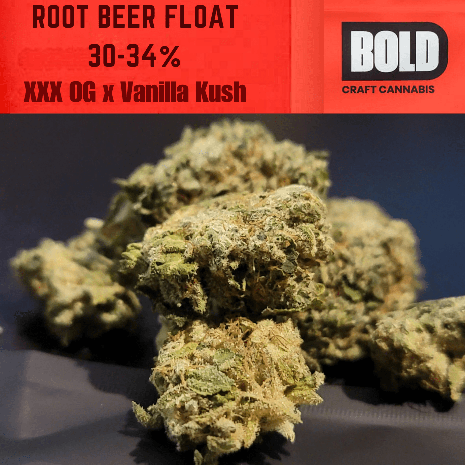 Bold Growth Root Beer Float Indica Craft Flower-7g 7g Morden Vape SuperStore and Cannabis Manitoba Canada